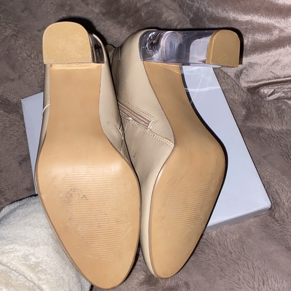 Steve Madden nude patent clear heel booties size 10 - Picture 4 of 11